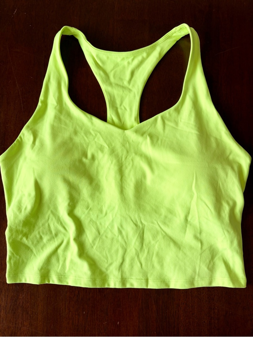 Fabletics Neon Green Racerback Sports Bra - Picture 2 of 3